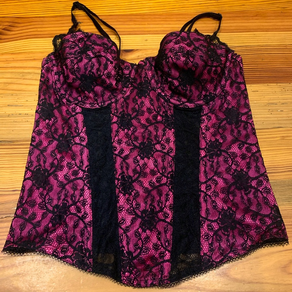 Victoria’s Secret lace satin corset bustier top